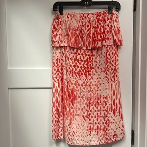 Aqua strapless dress, size medium.